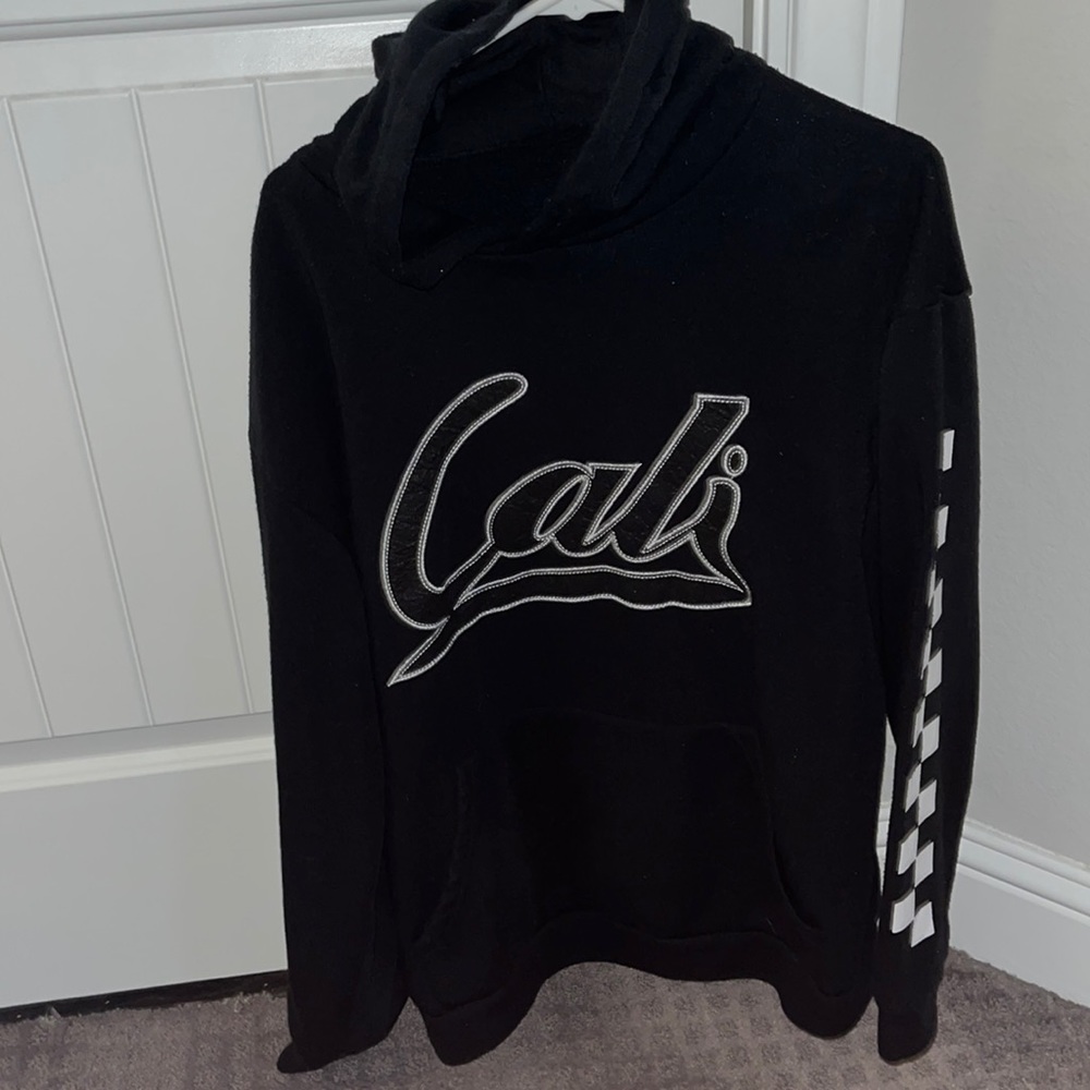black & white checkered hoodie
